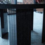 Round table in polished granite 10 seats
