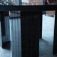 Round table in polished granite 10 seats