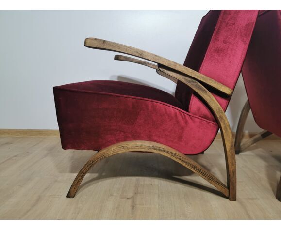 Art deco armchairs by Jindrich Halabala