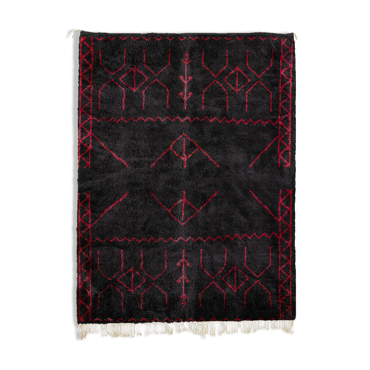 Tapis marocain moderne noir
