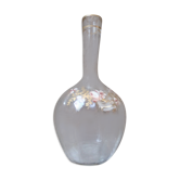 Carafe en verre émaillé à décor de roses XIXème