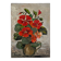 Peinture huile sur toile capucines fleurs vintage