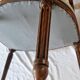 Ancien fauteuil en noyer style Louis XVI – Vert d'eau & crème – Fin XIXe