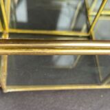 Glass and brass wall display case