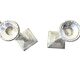 Pair of silver-plated candlesticks – Louis XVI decor – 19th century England