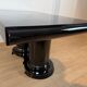Art Deco dining table in black piano lacquer & metal, 1930