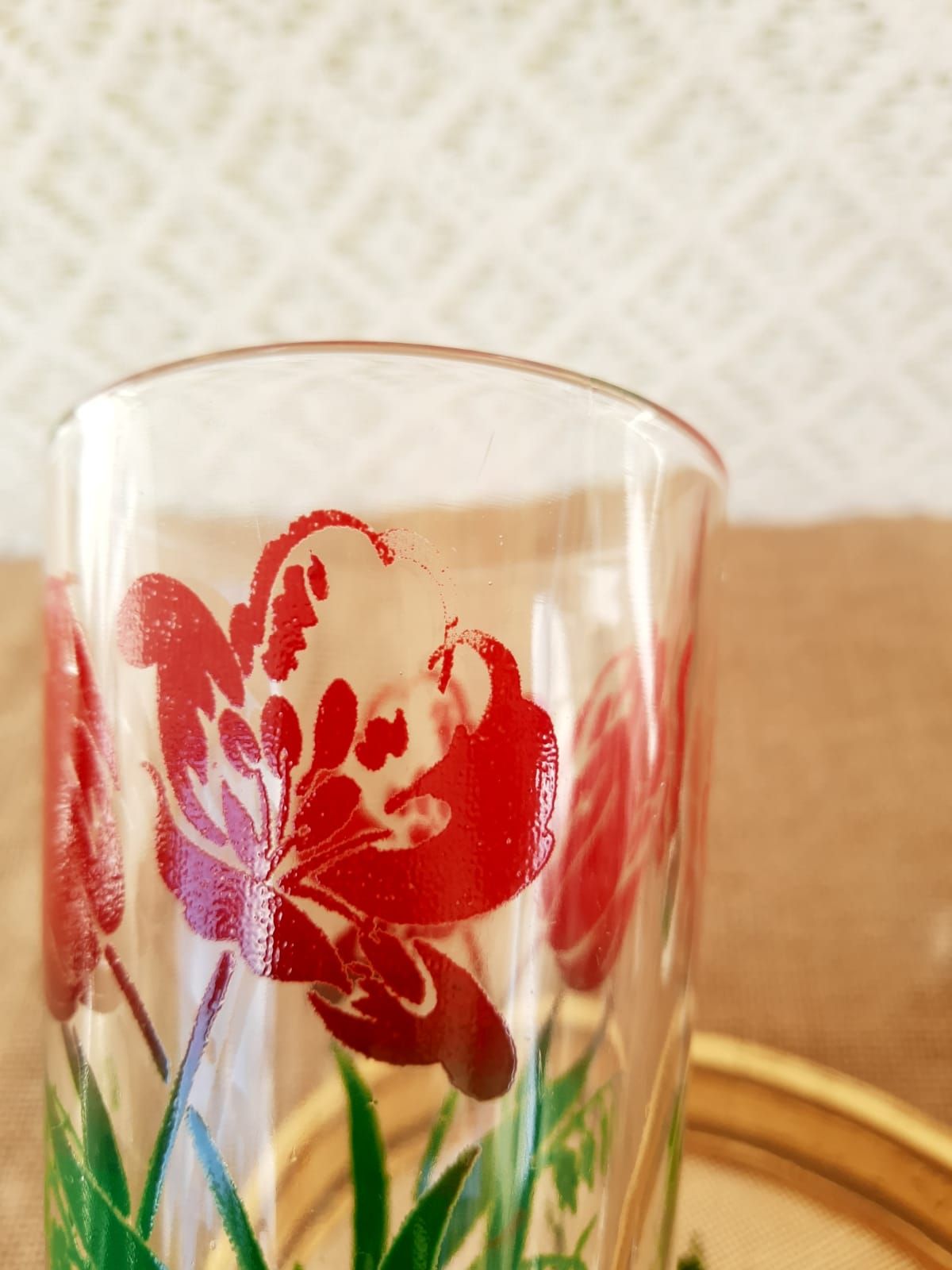 Lot De 6 Verres à Porto Vintage Marron - Marque Luminarc - Années 1960 - Occasion En Bon état