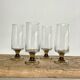4 flutes with smoked glass feet