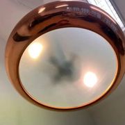 Pair of Bauhaus / Functionalist Copper Pendants UFO by Napako, 1940s
