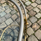 Golden brass and glass service