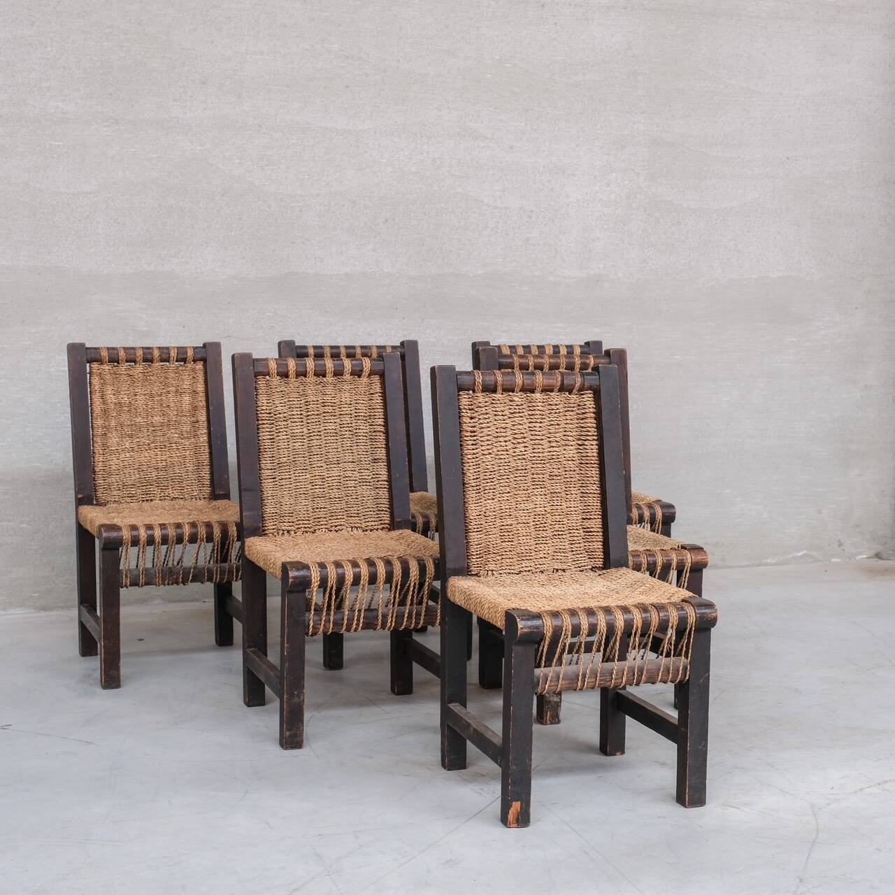 Set of Six Art Deco French Dining Chairs attr. to Francis Jourdain