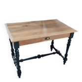 Antique table / desk / dressing table in walnut - restored and revamped.