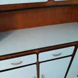 Kitchen sideboard in formica and vintage blue wood