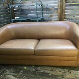 Two-seater leather sofa