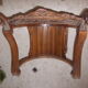 Fauteuil curule dit Dagobert néo renaissance fin XIXe bois clair