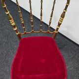 Chaise Chiavari en laiton vintage