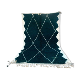 Tapis abstrait vert Beni Ourain
