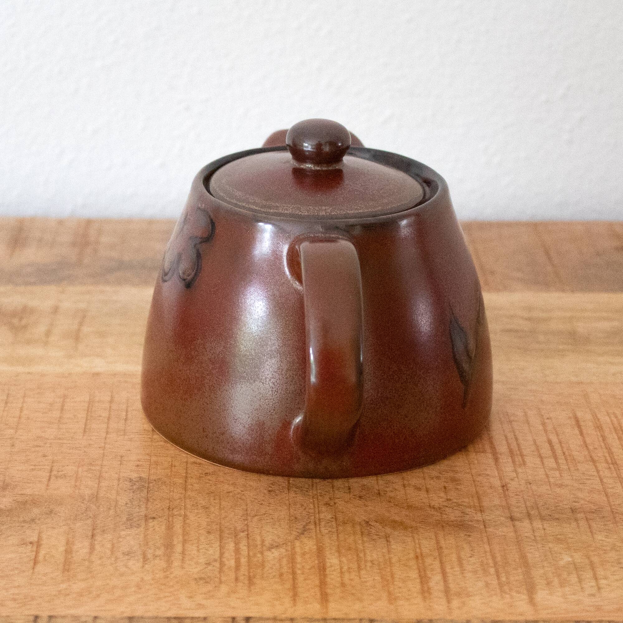 Ceramic Teapot, Flower Teapot, Brown Tea Pot, Alinea Fabrication Artisanale