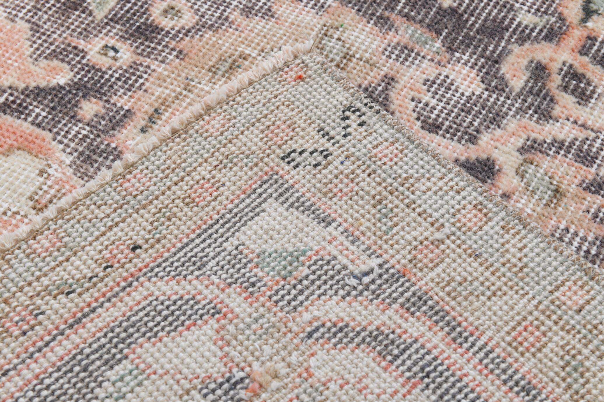 7x10 Vintage Salmon Pink Classic Madallion Turkish Rug, 219x314Cm