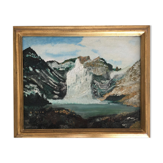 Paysage de montagnes et glacier