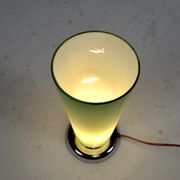 Art Deco lamp in chrome and celadon glass, France, circa 1930