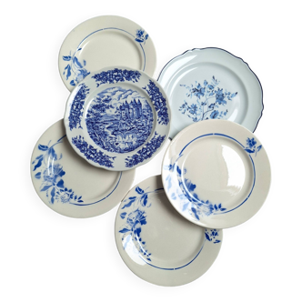 Vintage blue dinner plates