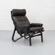 Bentwood & Leather Lounge Chair 1970s