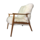 Vintage white sheepskin armchair