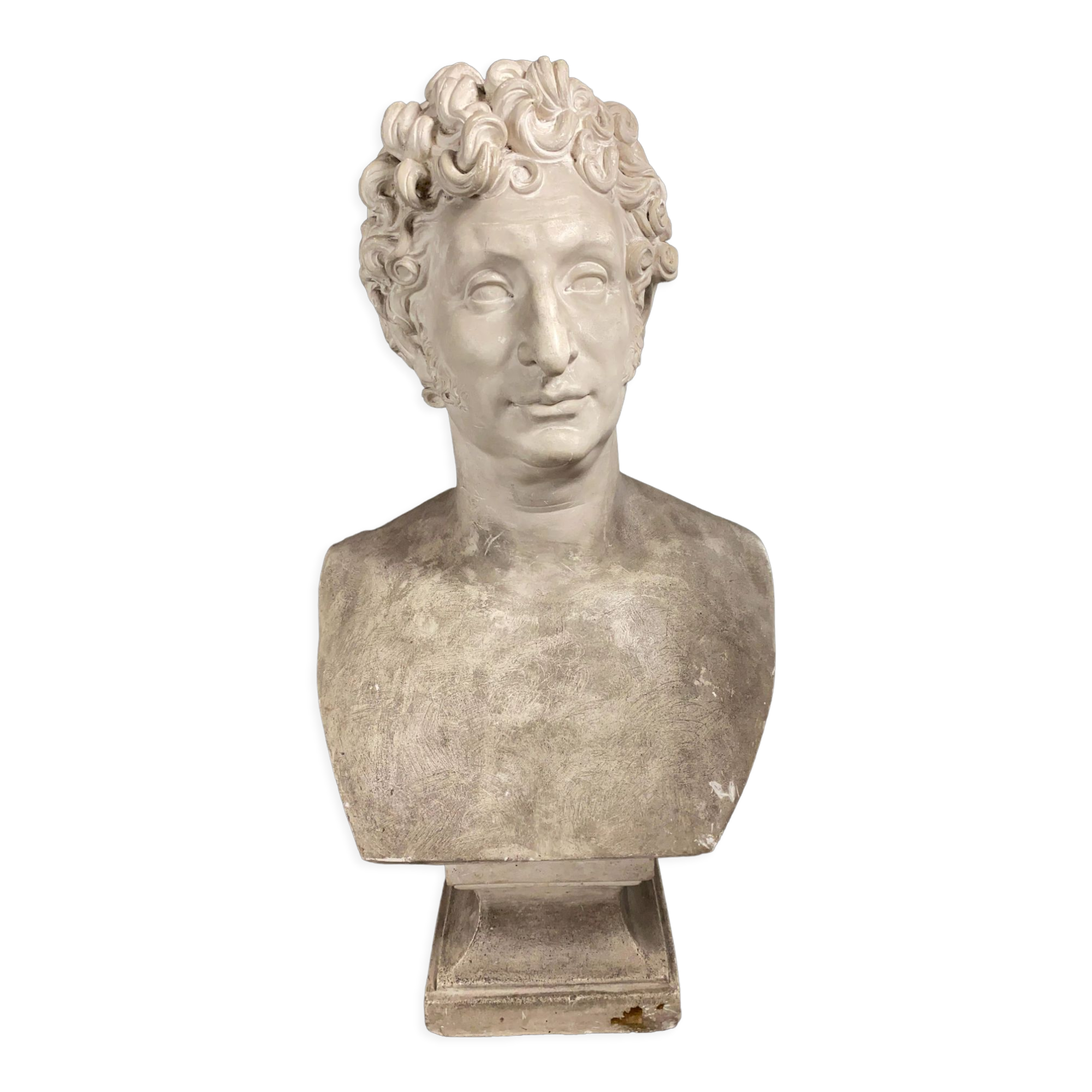 Plaster bust of a man