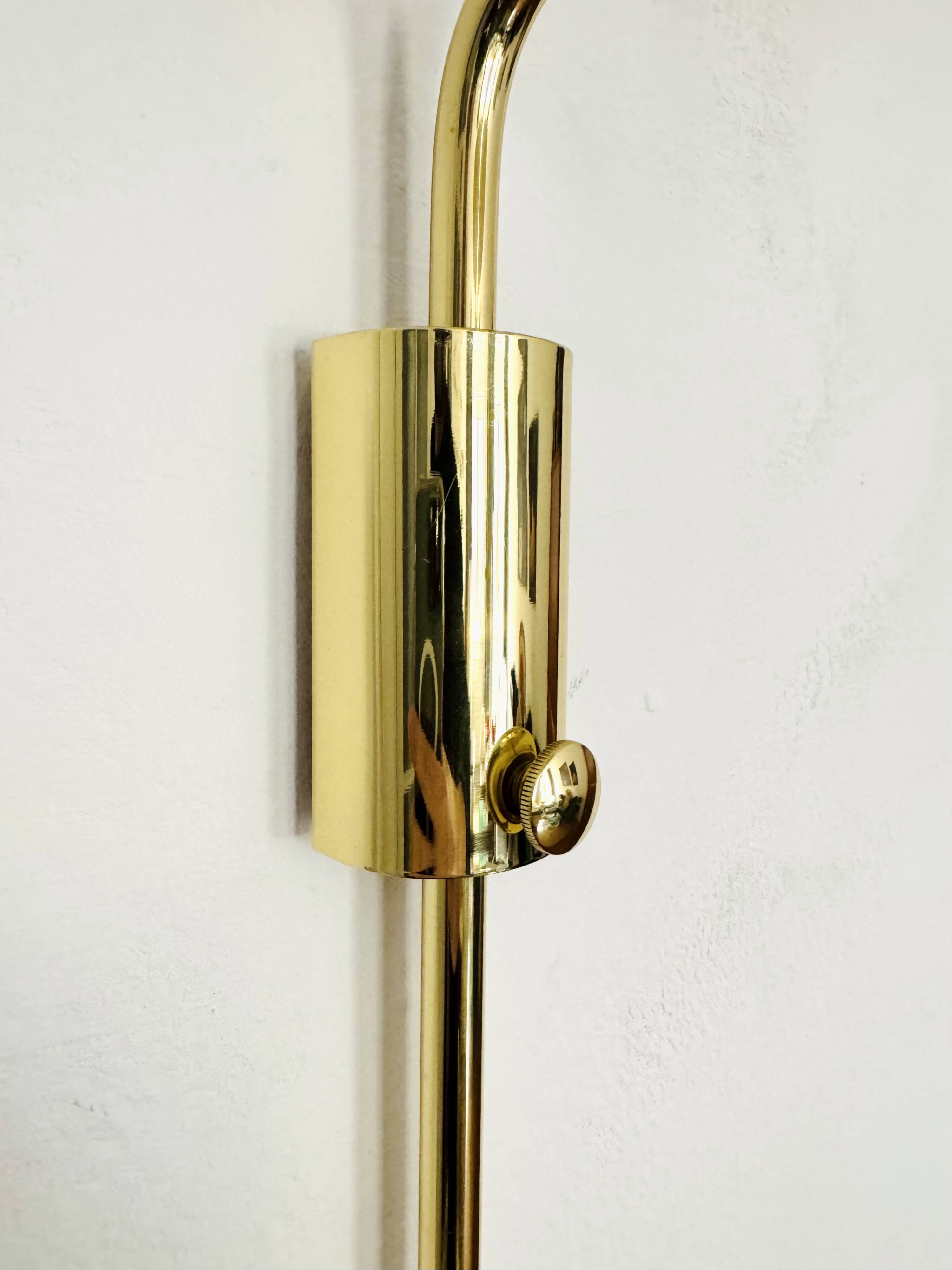 Set of 2 1970s Brass Lesan Wall Lamps by Florian Schulz