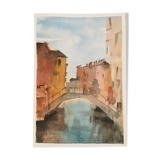 Aquarelle sur papier Arches Venise