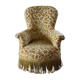 Velvet shepherdess armchair