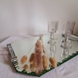 Art Deco beveled mirror tray