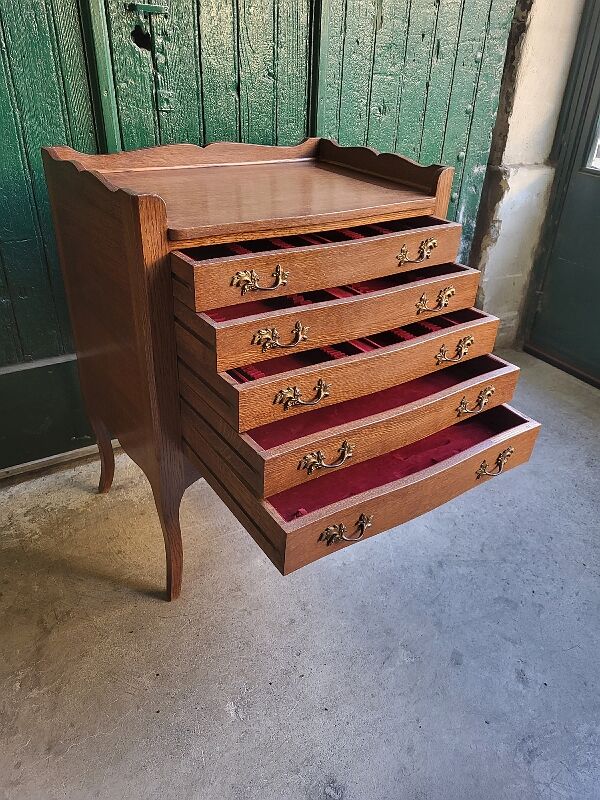 Cutlery furniture of the brand Ercuis in veneer oak