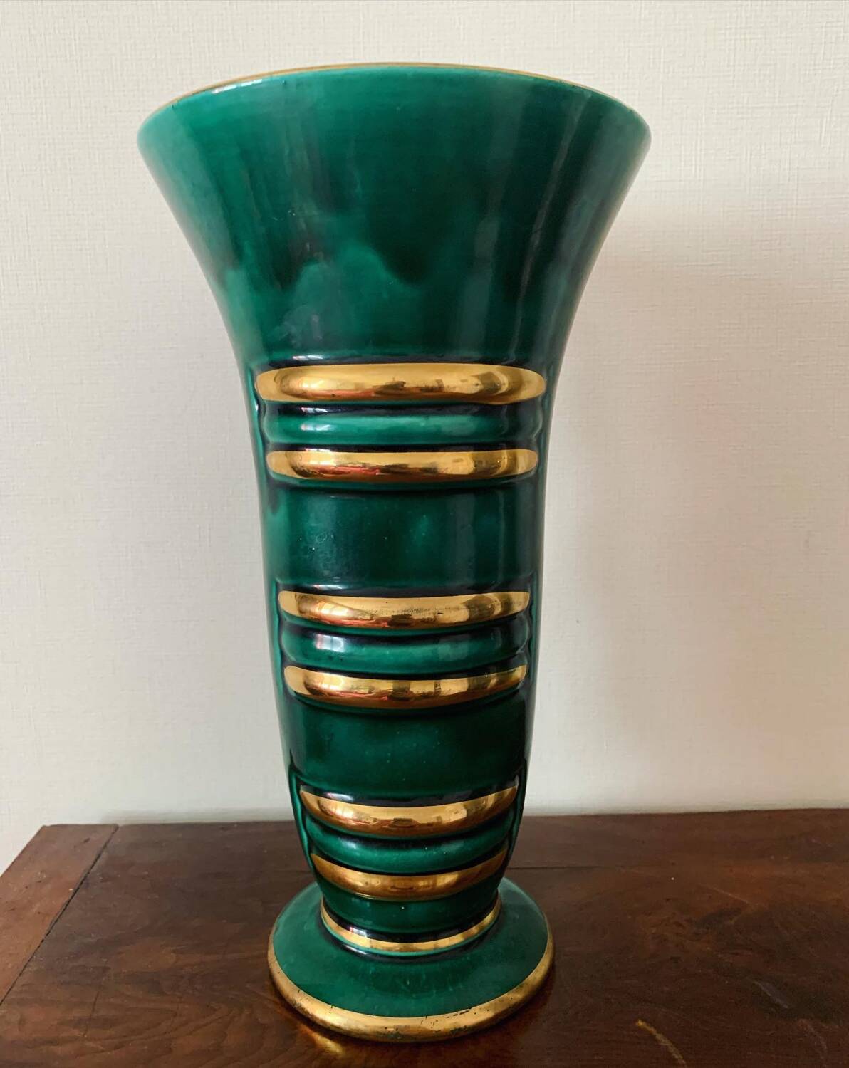 Large Art Deco ceramic vase by B. Letalle, Saint-Clément