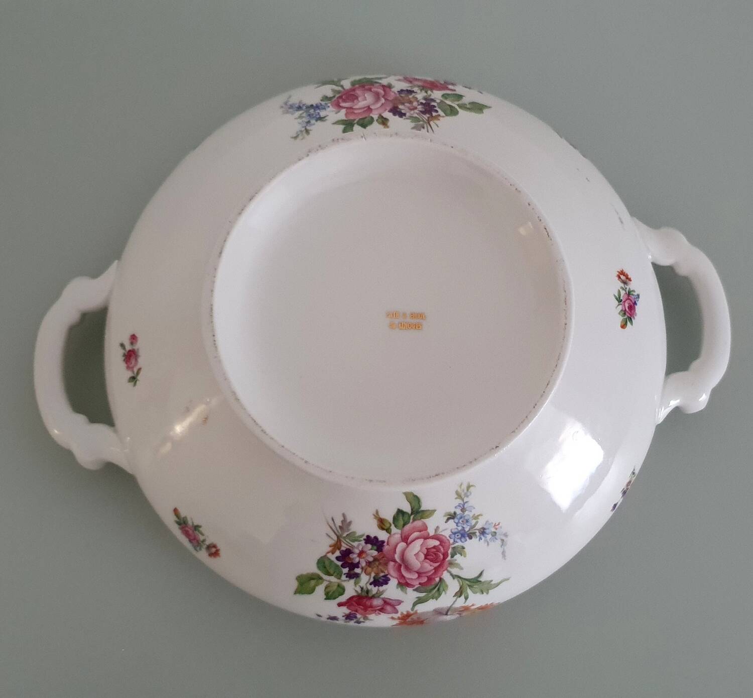 Limoges enamelled porcelain soup tureen