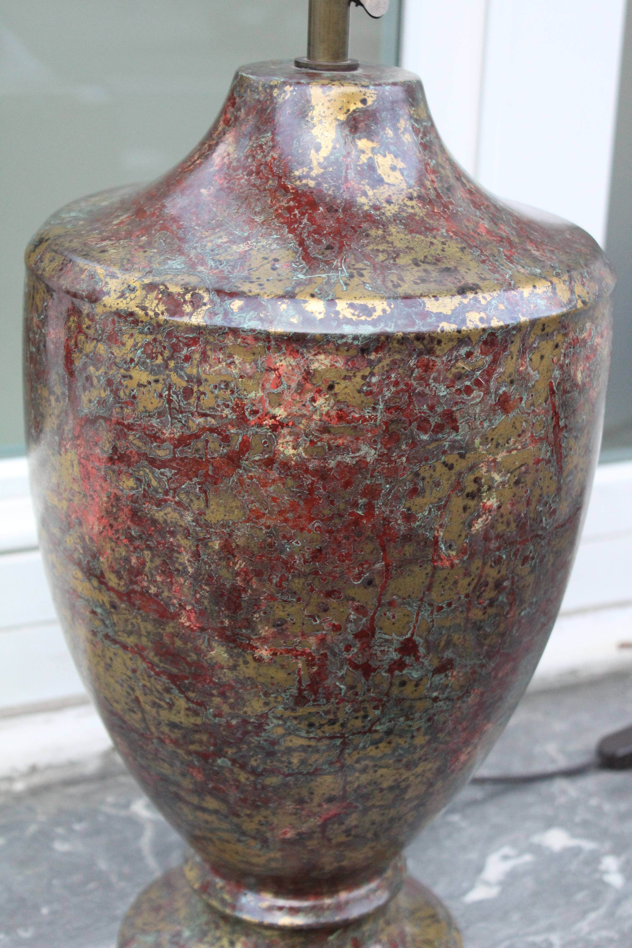 Earthenware lamp foot