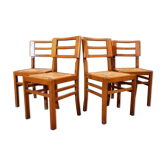 4 Pierre Cruege straw chairs