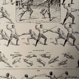 Lithograph engraving on fencing of 1928