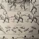 Lithographie gravure sur l'escrime de 1928
