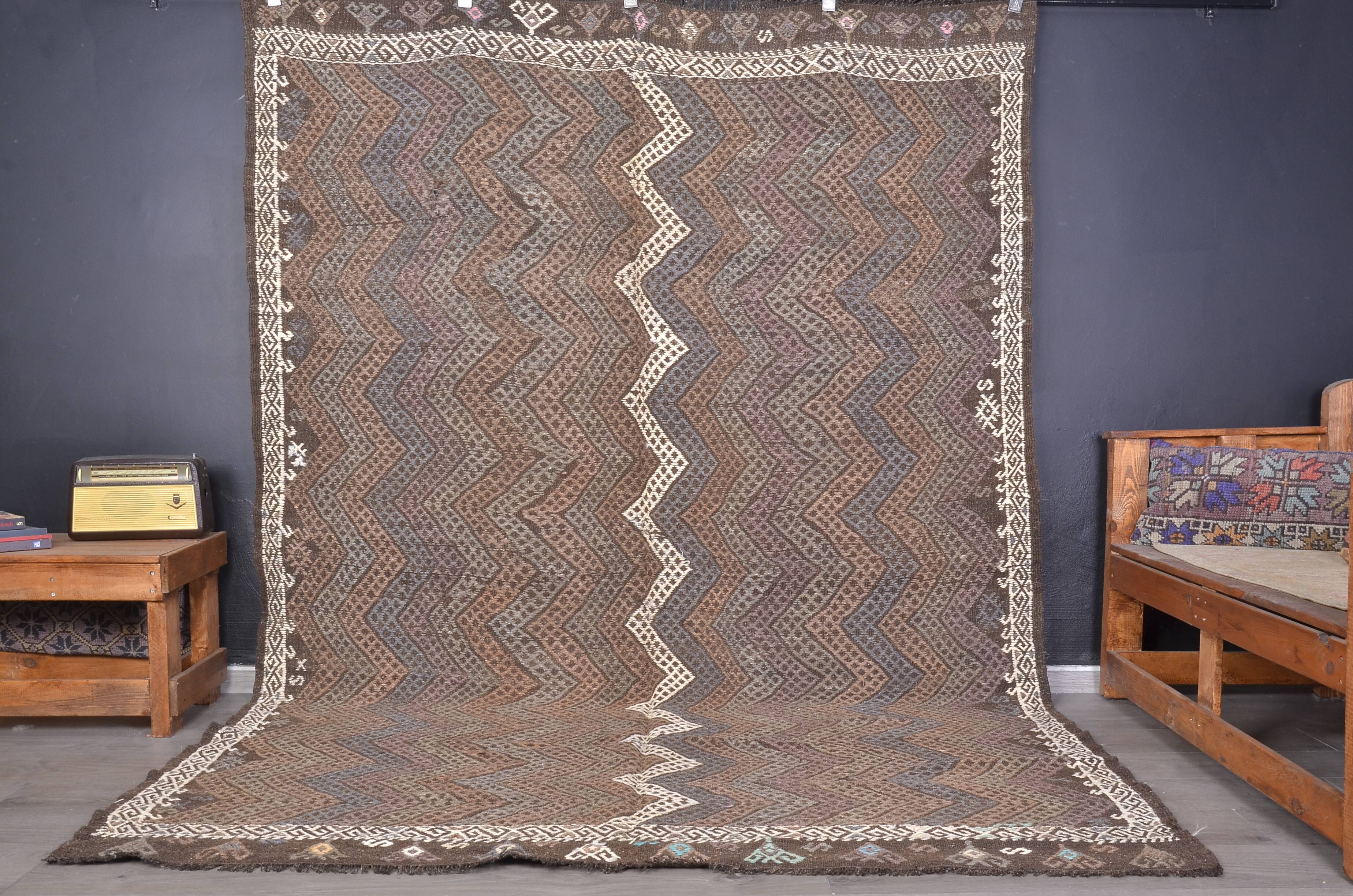 Oversize Vintage Floral Oushak Kilim Rug sku1866