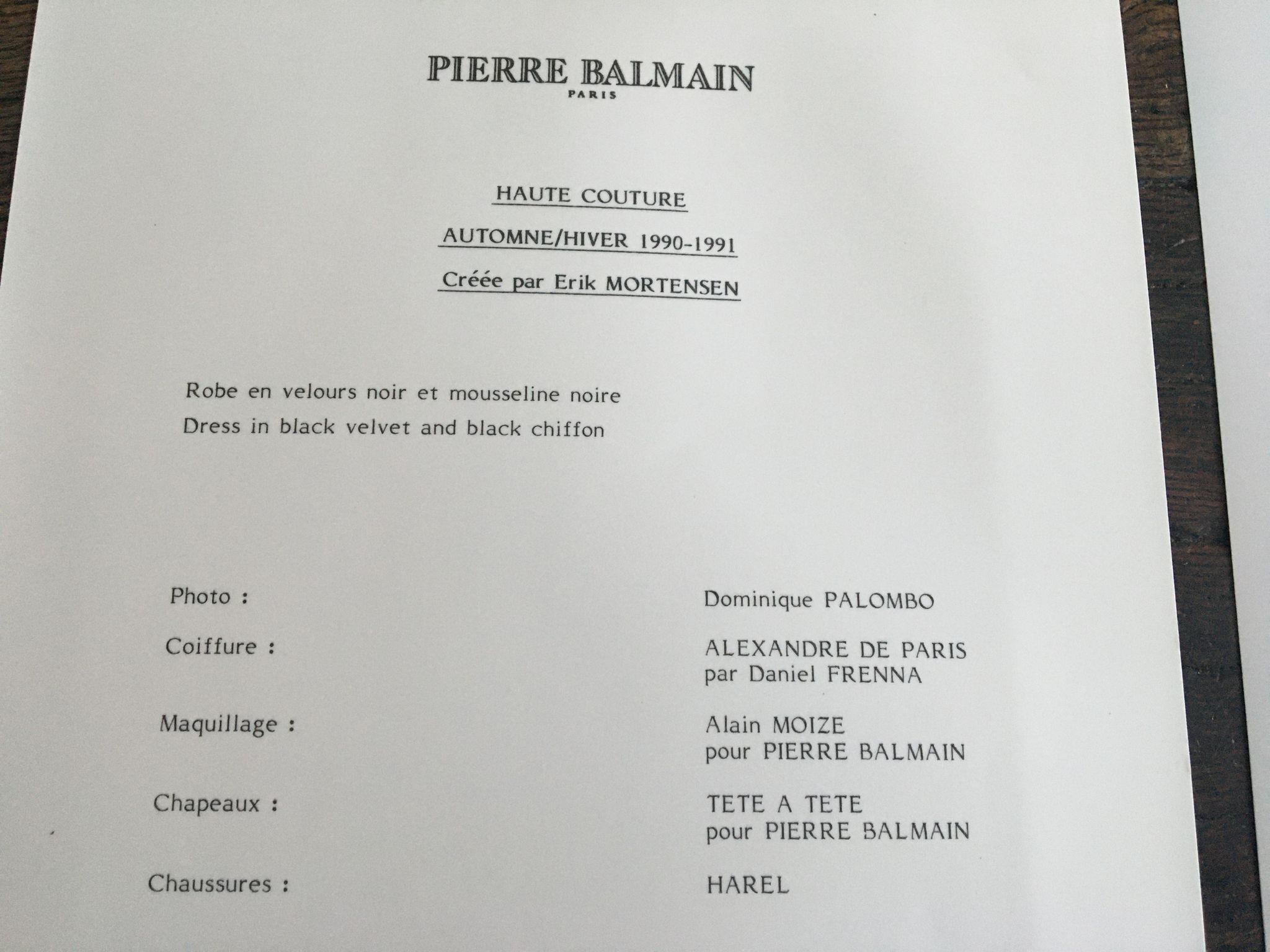 Illustration Pierre Balmain and his press fashion photography