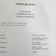 Illustration Pierre Balmain and his press fashion photography