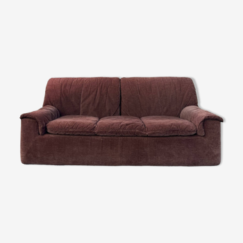 Cinna sofa kirk model brown velvet 1970 vintage