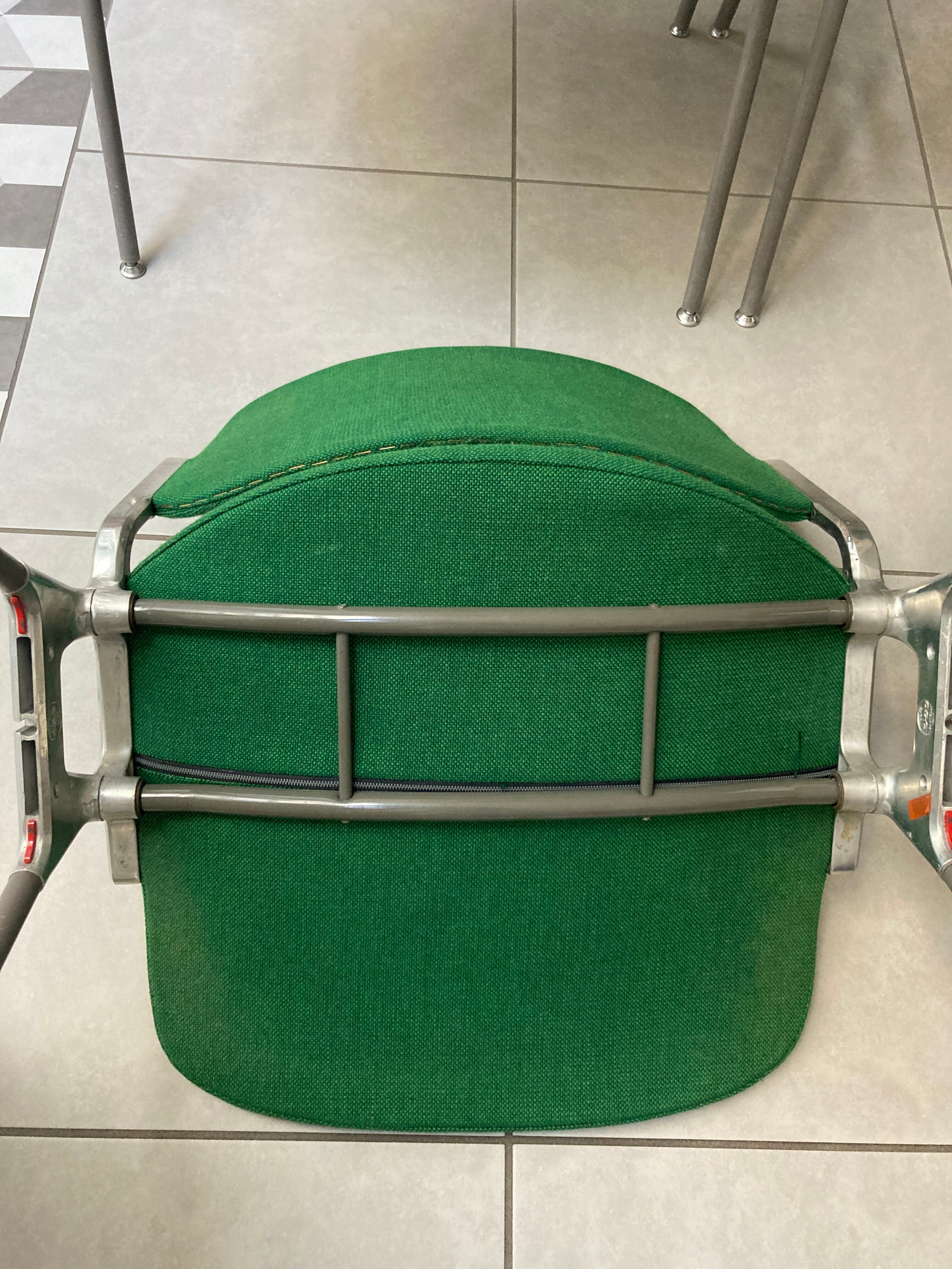 Set of 4 Green DSC106 Giancarlo Piretti chairs by Castelli