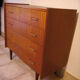 Commode en bois 4 tiroirs 1960