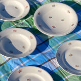 Set of plates and dish with flower pattern