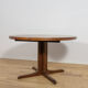 Table à manger ronde en teck extensible des années 1960, Danemark