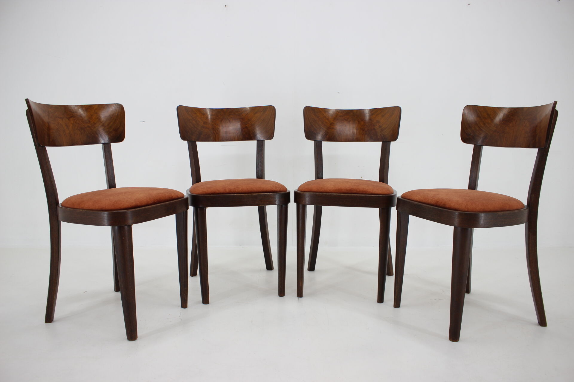 1940s Set of Four Dining Chairs ,Czechoslovakia