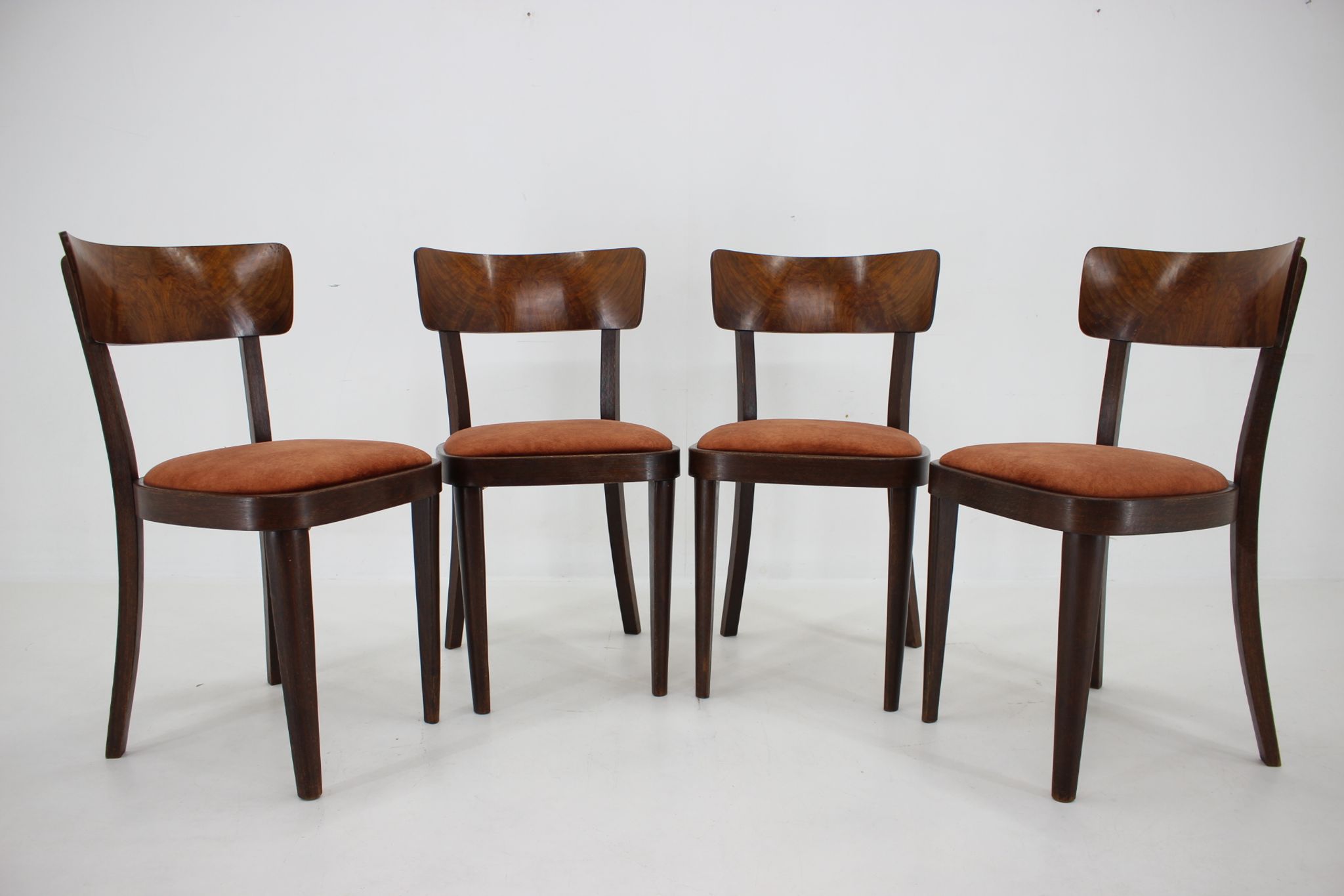 1940s Set of Four Dining Chairs ,Czechoslovakia